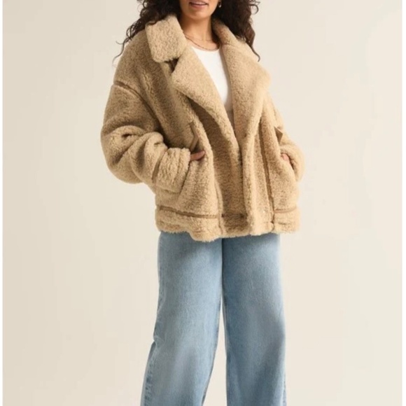 ✨NWOT ✨  Z Supply Ari Sherpa Jacket - Sz S - Picture 9 of 9